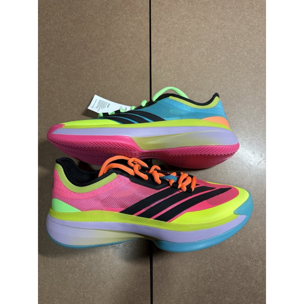 adidas Adizero Select 3.0 Low Lucid Pink Preloved Lime Mens Size 8.5 JR8281 NEW